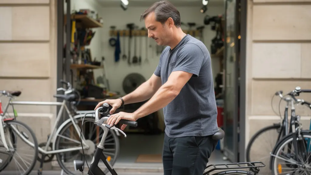 Révision vélo hollandais en sortie d'atelier